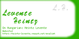 levente heintz business card